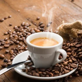 Savour the rich, bold flavour of our expertly crafted espresso, brewed to perfection.